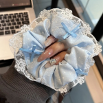 Sweet Bow Korean Lace Scrunchie – Cute Ponytail Hair Tie for Girls - Image 5