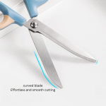 Deli Stainless Steel Effort-Saving Scissors - Multi-Size for Office, School, and Craft Use - Image 5