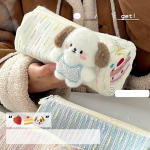Cute Strawberry Cake Puppy Pencil Case – Large Capacity Cartoon Stationery Bag - Image 5