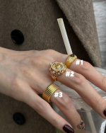 Tiger Eye Portrait Lace Ring for Women – Luxury Vintage Finger Ring - Image 2