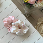 Korean Polka Dot Bow Scrunchie – Sweet & Elegant Women’s Hair Tie - Image 4