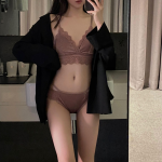 Tipsy Red Rose Ultra-Thin French-Style Lingerie Set – Velvet Lace Bralette Without Underwire - Image 7