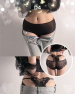Plus Size Lace Mesh Seamless Mid Waist Women’s Briefs - Image 5
