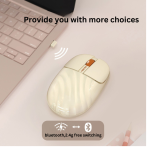 Dareu Wave Pattern Wireless Mouse – Silent, Rechargeable, Bluetooth & 2.4G, Universal for Desktop & Laptop - Image 5