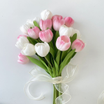 French Cream-Style Tulip Artificial Bouquet – Bridal Faux Flowers & Home Decor - Image 5