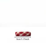 Red Plaid Houndstooth BB Hair Clip Side Hair Accessory - Image 4