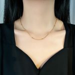 Minimal Titanium Steel Chain Choker Necklace for Women - Image 3