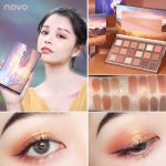 NOVO Earthy Glitter & Pearlescent Waterproof Eyeshadow Palette – Affordable and Student-Friendly, a Must-Have for Unicorn-Inspired Looks! - Image 5