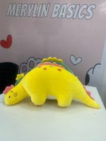 Adorable Pink, Green And Yellow Stegosaurus Plush Toy - Ultra-Soft Stuffed Dinosaur Pillow for Kids & Gifts - Image 5