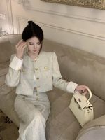 French Chic Suit for Women: High-End Jacket & Wide-Leg Trousers Set - Image 3