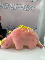 Adorable Pink, Green And Yellow Stegosaurus Plush Toy - Ultra-Soft Stuffed Dinosaur Pillow for Kids & Gifts - Image 3