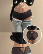 Plus Size Lace Mesh Seamless Mid Waist Women’s Briefs - Image 6