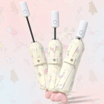 Floral Heart Print Auto Folding Umbrella - UV Protection & Sun/Rain Use - Image 6