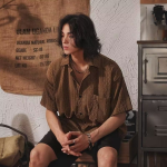 Vintage Niche Short Sleeve Shirt for Men - Draping Effect Casual Shirt
