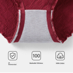 Cotton Antibacterial Girls’ Briefs – Soft Red Triangle Underwear with 100% Cotton - Image 5