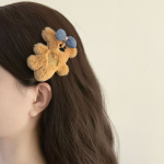 Plush Teddy Bear Bow Hair Clip – Cute Cartoon Duckbill Clip for Girls - Image 5