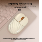 Dareu Wave Pattern Wireless Mouse – Silent, Rechargeable, Bluetooth & 2.4G, Universal for Desktop & Laptop - Image 6