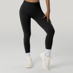 High-Waist Tummy Control Yoga Pants for Women - Ribbed Elastic Fitness Leggings, Butt Lift & High Stretch Running Sports Pants - Image 5