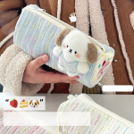 Cute Strawberry Cake Puppy Pencil Case – Large Capacity Cartoon Stationery Bag - Image 6