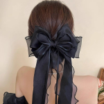 Elegant Jasmine Mesh Bow Hair Clip – Extra Large - Image 6