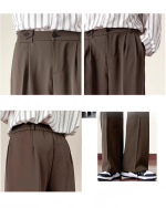 Men’s Hong Kong Style Straight-Leg Drape Suit Pants - Image 6