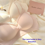 Seamless Push-Up Bra for Women – Spaghetti Straps, Lace Trim, Side Support, No Underwire - Image 6