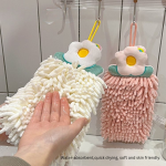 Super Absorbent Adorable Chenille Hand Towel - Quick-Dry Cartoon Design for Bathroom & Kitchen - Image 6