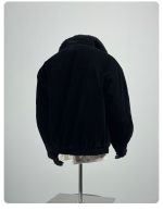 Men’s Retro Stand Collar Fleece-Lined Padded Jacket - Image 4