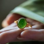 Natural Hetian Jade Green Cabochon Ring – Elegant Jade Ring - Image 5