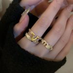 V Shape Zircon Open Ring Minimal Luxury Design - Image 6