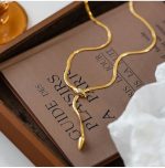 Silver Serpent Zircon Necklace for Women, Anti Tarnish Snake Bone Collarbone Chain - Image 6