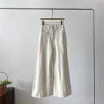 White High-Waist Wide-Leg Jeans – Loose Straight Stretch Denim Pants for Women - Image 4