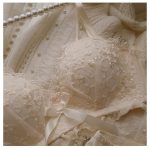 Japanese sweet cream embroidered lace underwear push-up no wire bra set - Image 12