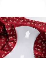 Women Probiotic Antibacterial Cotton Flat Leg Underwear Red - Image 7