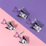 MINISO Sanrio Kuromi Fortune Keychain – Cute Plush Bag Charm for Couples - Image 3