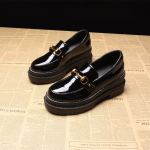 British Style Wedge Loafers for Women - Platform Casual Slip-On Flats, Korean Fashion, Thick Sole - Image 2