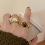 Natural Stone Open Ring for Women - Vintage Elegant, Fashionable Niche Design, Trendy Friendship Ring - Image 7