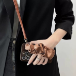 Premium Melard Silk Scarf Wrist Strap Phone Case for Apple Phones - Image 3