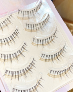 Natural False Eyelashes – A07 Transparent Band Anime Barbie Demon Style - Image 9