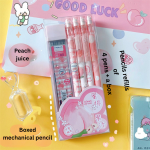 Automatic pencil box with peach dinosaur cartoon high-value movable pencils cute creative press pen - Image 7