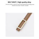 High-End Women’s Genuine Leather Waist Belt – Minimalist Black Fashion Belt for Dress Pants - Image 9
