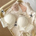 Lucky Red Lace Push-Up Bridal Lingerie Set – Small Bust Support Bra and Panty - Image 4