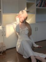 New Ruffled French Style Dress: High-End Coat with Bottoming Long Skirt for Women - Image 2