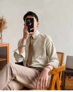 Men’s Luxury Slim Fit Sharp-Collar Dress Shirt - Image 8