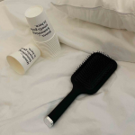 Minimalist Black Air Cushion Hairbrush – Anti-Static Paddle Comb for Women - Image 8