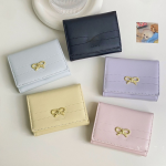 French Style Bow Wallet for Women – Small, Minimalist Bifold Card and Coin Purse - Image 8