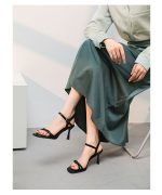 Simple style one-strap open toe sandals for women high heels stiletto not tiring your feet - Image 3