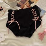 Women's Mid-Rise Cotton Briefs with Bow – Soft, Breathable, Antibacterial Underwear