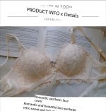 Japanese sweet cream embroidered lace underwear push-up no wire bra set - Image 11