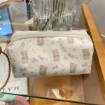 NS Handmade Bear Print Pencil Case - Cute, Fresh, Large Capacity Multifunctional Storage Bag, Stationery Pouch - Image 9